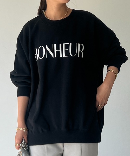 un dix cors（アンディコール）の「BONHEURラメロゴスウェット（スウェット・レディース・ホワイト/ブラック/シルバー・FREE）」の17枚目の写真