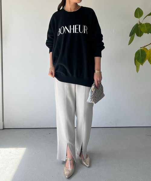 un dix cors（アンディコール）の「BONHEURラメロゴスウェット（スウェット・レディース・ホワイト/ブラック/シルバー・FREE）」の22枚目の写真