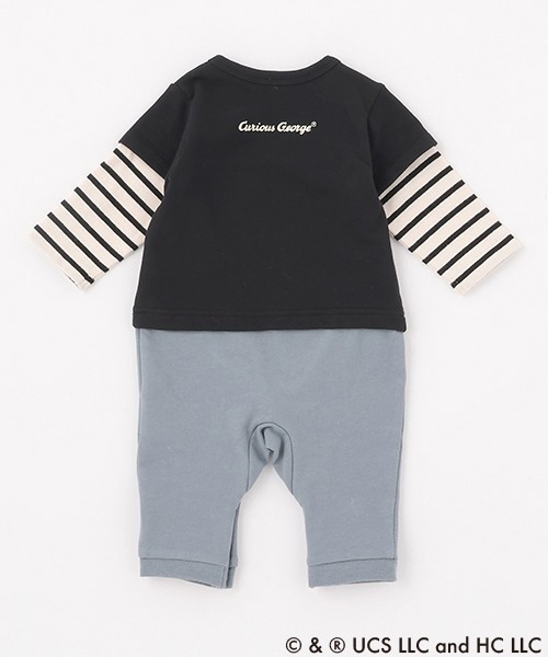 petit main（プティマイン）の「【おさるのジョージ】袖レイヤードカバーオール（ロンパース・キッズ・ブラック/グリーン/アイボリー/モカ・80ｃｍ/70cm）」の20枚目の写真