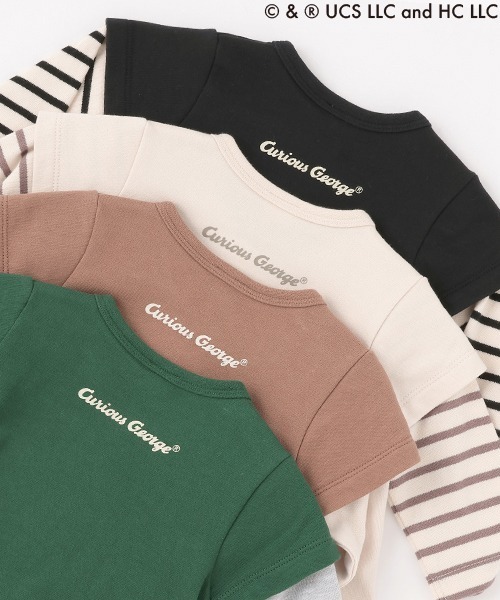 petit main（プティマイン）の「【おさるのジョージ】袖レイヤードカバーオール（ロンパース・キッズ・ブラック/グリーン/アイボリー/モカ・80ｃｍ/70cm）」の18枚目の写真