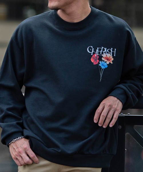SILVER BULLET(シルバーバレット)の「『CavariA/キャバリア』フラワープリントトレーナー(Tシャツ/カットソー・メンズ・ホワイト系2/ブラック系1/ホワイト系1/ブラック系2・M/L)」の4枚目の写真