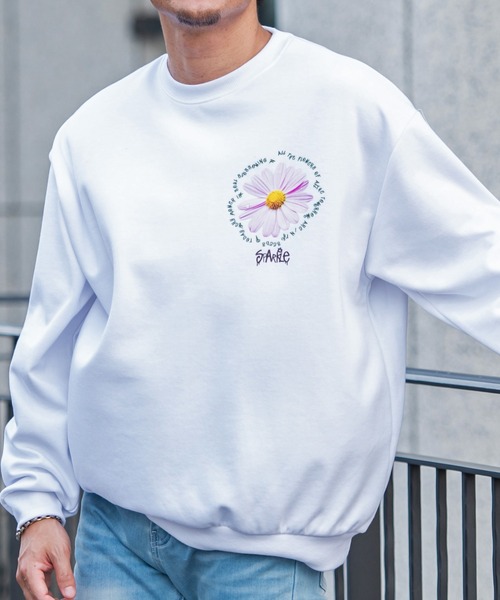 SILVER BULLET(シルバーバレット)の「『CavariA/キャバリア』フラワープリントトレーナー(Tシャツ/カットソー・メンズ・ホワイト系2/ブラック系1/ホワイト系1/ブラック系2・M/L)」の5枚目の写真