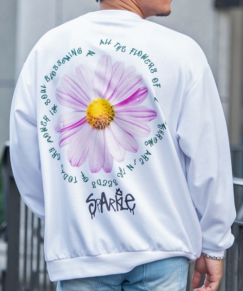 SILVER BULLET(シルバーバレット)の「『CavariA/キャバリア』フラワープリントトレーナー(Tシャツ/カットソー・メンズ・ホワイト系2/ブラック系1/ホワイト系1/ブラック系2・M/L)」の6枚目の写真