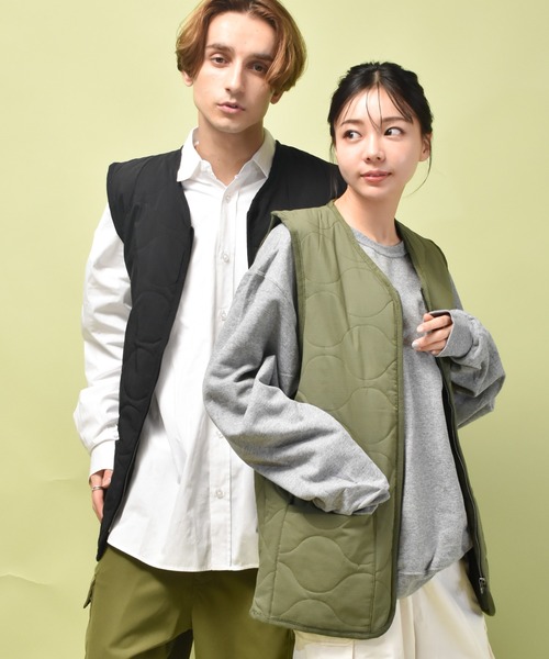 Starting Over(スターティングオーバー)の「フェイクダウン インナーベスト(ダウンベスト・メンズ・ブラック/ベージュ/カーキ・M/L/XL)」の10枚目の写真