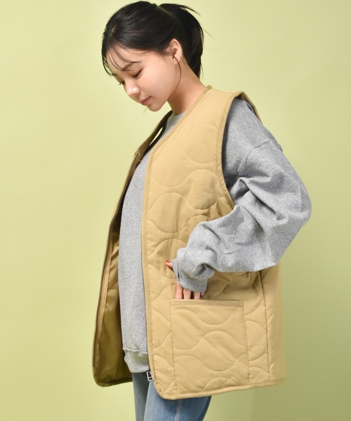 Starting Over(スターティングオーバー)の「フェイクダウン インナーベスト(ダウンベスト・メンズ・ブラック/ベージュ/カーキ・M/L/XL)」の20枚目の写真