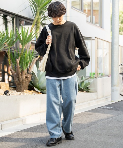 WEGO(ウィゴー)の「WEGO/コーデュロイイージーワイドパンツ(チノパンツ・メンズ・ブラック/アイボリー/ダークブラウン/ベージュ/ブルー・LARGE/SMALL/MEDIUM)」の10枚目の写真