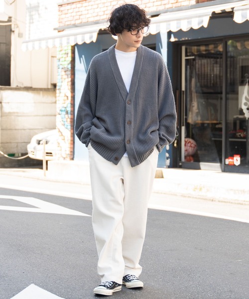 WEGO(ウィゴー)の「WEGO/コーデュロイイージーワイドパンツ(チノパンツ・メンズ・ブラック/アイボリー/ダークブラウン/ベージュ/ブルー・LARGE/SMALL/MEDIUM)」の6枚目の写真