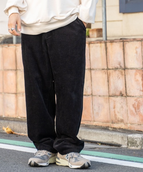 WEGO(ウィゴー)の「WEGO/コーデュロイイージーワイドパンツ(チノパンツ・メンズ・ブラック/アイボリー/ダークブラウン/ベージュ/ブルー・LARGE/SMALL/MEDIUM)」の18枚目の写真