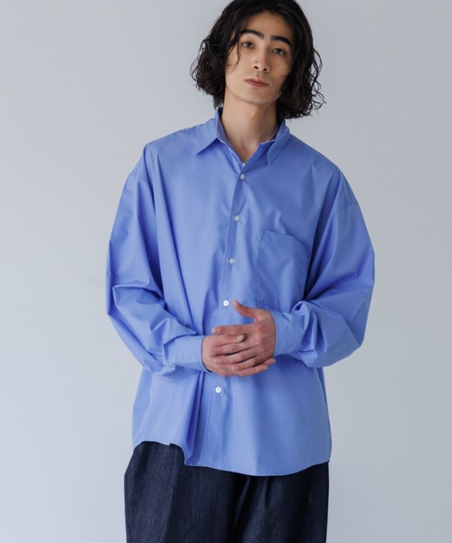 SINSS（シンス）の「Loose fit shirt/ルーズフィットシャツ（シャツ/ブラウス・メンズ・サックスブルー/チャコール/ホワイト・SMALL/MEDIUM/LARGE）」の4枚目の写真