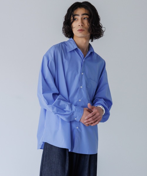 SINSS（シンス）の「Loose fit shirt/ルーズフィットシャツ（シャツ/ブラウス・メンズ・サックスブルー/チャコール/ホワイト・SMALL/MEDIUM/LARGE）」の6枚目の写真