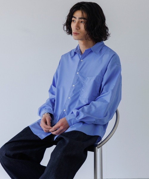 SINSS（シンス）の「Loose fit shirt/ルーズフィットシャツ（シャツ/ブラウス・メンズ・サックスブルー/チャコール/ホワイト・SMALL/MEDIUM/LARGE）」の7枚目の写真