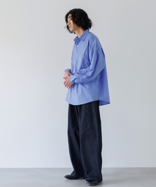 SINSS（シンス）の「Loose fit shirt/ルーズフィットシャツ（シャツ/ブラウス・メンズ・サックスブルー/チャコール/ホワイト・SMALL/MEDIUM/LARGE）」の10枚目の写真