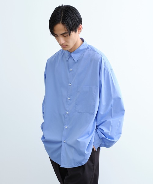SINSS（シンス）の「Loose fit shirt/ルーズフィットシャツ（シャツ/ブラウス・メンズ・サックスブルー/チャコール/ホワイト・SMALL/MEDIUM/LARGE）」の20枚目の写真