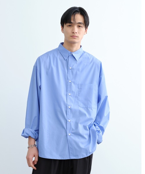 SINSS（シンス）の「Loose fit shirt/ルーズフィットシャツ（シャツ/ブラウス・メンズ・サックスブルー/チャコール/ホワイト・SMALL/MEDIUM/LARGE）」の21枚目の写真
