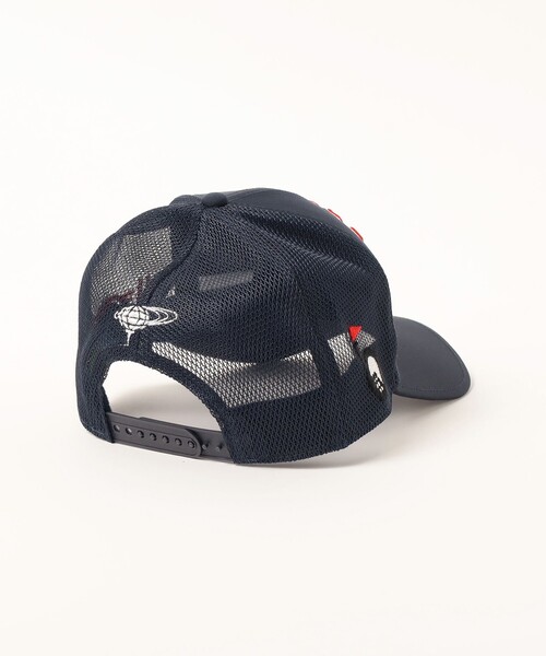 BEAMS GOLF メッシュブラックキャップ BEAMS GOLF キャップ 帽子 シーズンロゴ メッシュ トラック