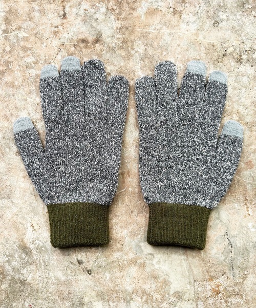 EVOLG（エヴォログ）の「EVOLG エヴォログ：STUDDED 　ニットグローブ　メンズ　レディース　ユニセックス手袋 LET2803（手袋・メンズ・ネイビー/キャメル/ワインレッド・FREE）」の7枚目の写真
