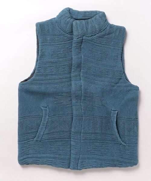 Burner(バーナー)の「【31 BURNER SELECT】ニット 中綿 スタンドカラー ベスト int-83829(ベスト・メンズ・ブルー・L)」の1枚目の写真