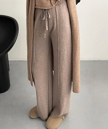 すそフリンジセンタータックパンツ
