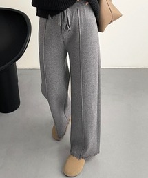 すそフリンジセンタータックパンツ