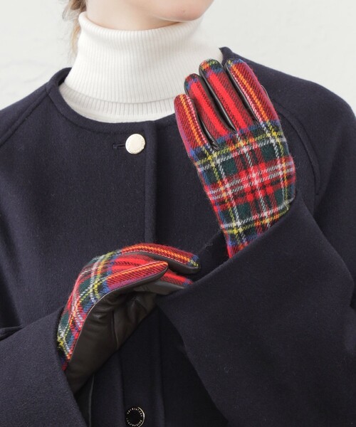 MACKINTOSH PHILOSOPHY(マッキントッシュ フィロソフィー)の「ブリティッシュチェックグローブ(手袋・レディース・ベージュ/ネイビー/レッド系その他2・FREE)」の13枚目の写真