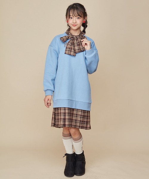 JENNI love（ジェニィラブ）の「チェックドッキングワンピ（ワンピース