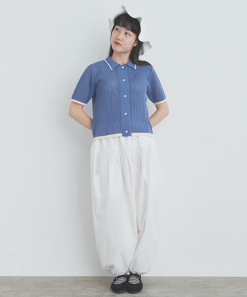 bulle de savon（ビュルデサボン）の「透かし編み ポロ