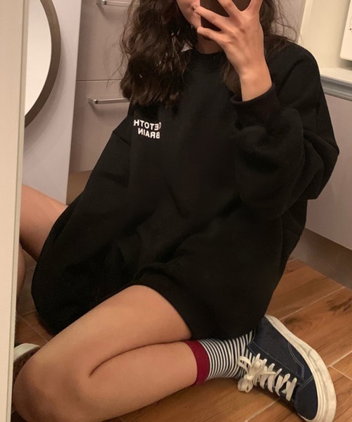 Miniministore（ミニミニストア）の「トレーナー レディース トップス（スウェット・レディース・ブラック/グレー/ホワイト・フリー）」の8枚目の写真