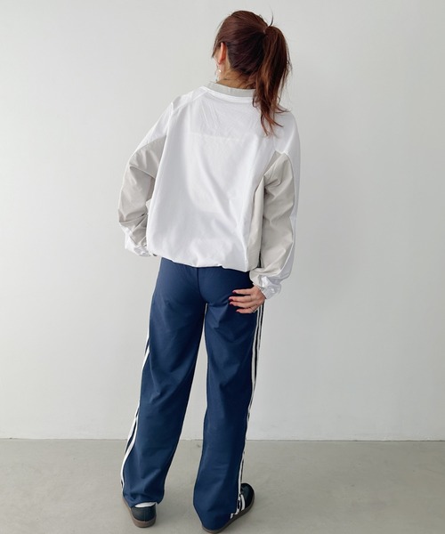 un+frame(アンフレーム)の「print logo nylon pullover/プリントロゴゲームシャツナイロンプルオーバー(Tシャツ/カットソー・レディース・ブラック/ホワイト/ネイビー・FREE)」の17枚目の写真