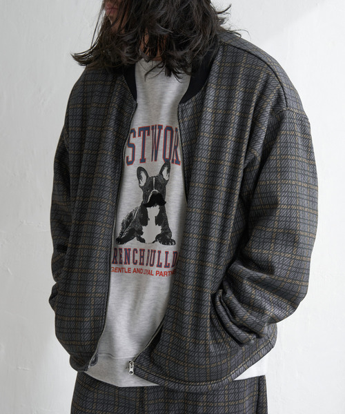 VENCEEXCHANGE（ヴァンスエクスチェンジ）の「ニットフリースブルゾン（ブルゾン・メンズ・ブラック/ブラウン・L/M）」の9枚目の写真