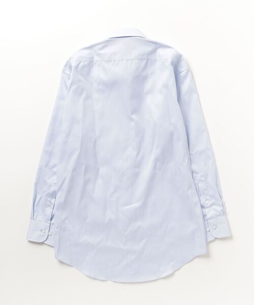 TOKYO SHIRTS（トウキョウシャツ）の「超形態安定ノーアイロン ワイド 長袖ビジネスワイシャツ（ビジネスシャツ・メンズ・ブルー・首回り42cm-裄丈82cm/首回り42cm-裄丈86cm/首回り43cm-裄丈86cm/首回り43cm-裄丈82cm/首回り39cm-裄丈80cm/首回り41cm-裄丈86cm/首回り41cm-裄丈82cm/首回り39cm-裄丈84cm/首回り37cm-裄丈80cm/首回り37cm-裄丈84cm）」の6枚目の写真