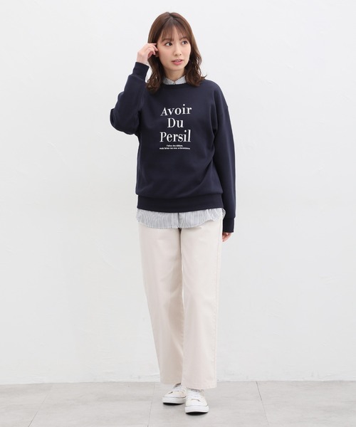 Honeys(ハニーズ)の「ロゴプリントスウェットトレーナー(スウェット・レディース・ラベンダー/ネイビー/スミクロ/アイボリー/ライトグレー・LL/L/S/M)」の11枚目の写真