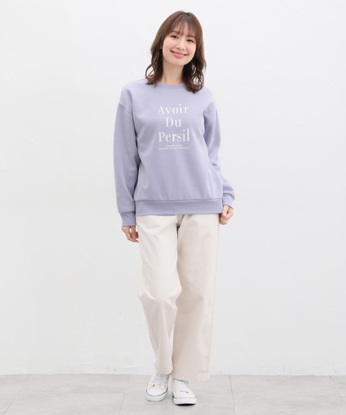 Honeys(ハニーズ)の「ロゴプリントスウェットトレーナー(スウェット・レディース・ラベンダー/ネイビー/スミクロ/アイボリー/ライトグレー・LL/L/S/M)」の13枚目の写真