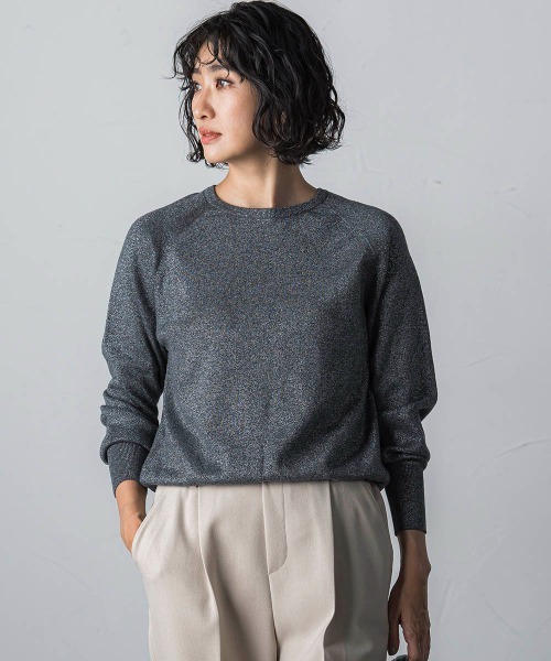 LAUTREAMONT(ロートレアモン)の「【WEB限定】<洗えるニット/Lサイズあり>大人美人ニット(ニット/セーター・レディース・ダークグレー/ベージュ/ダークベージュ/オフホワイト/パープル/ブラック・11号/9号/7号)」の4枚目の写真