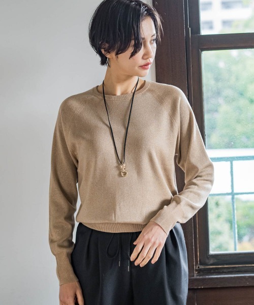 LAUTREAMONT(ロートレアモン)の「【WEB限定】<洗えるニット/Lサイズあり>大人美人ニット(ニット/セーター・レディース・ダークグレー/ベージュ/ダークベージュ/オフホワイト/パープル/ブラック・11号/9号/7号)」の18枚目の写真
