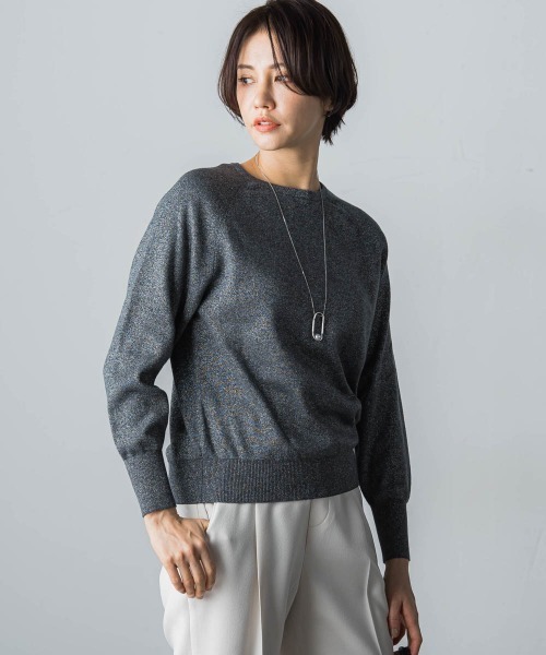 LAUTREAMONT(ロートレアモン)の「【WEB限定】<洗えるニット/Lサイズあり>大人美人ニット(ニット/セーター・レディース・ダークグレー/ベージュ/ダークベージュ/オフホワイト/パープル/ブラック・11号/9号/7号)」の15枚目の写真