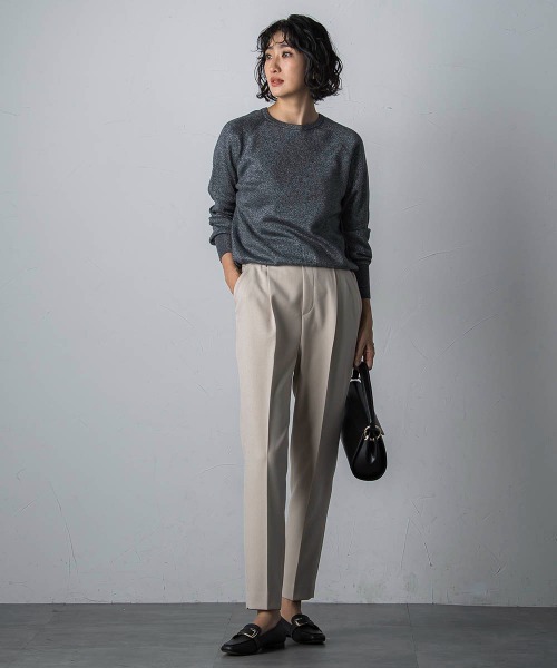 LAUTREAMONT(ロートレアモン)の「【WEB限定】<洗えるニット/Lサイズあり>大人美人ニット(ニット/セーター・レディース・ダークグレー/ベージュ/ダークベージュ/オフホワイト/パープル/ブラック・11号/9号/7号)」の10枚目の写真