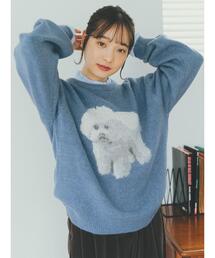 ehka sopo | ワンコ柄ニット(ニット/セーター)