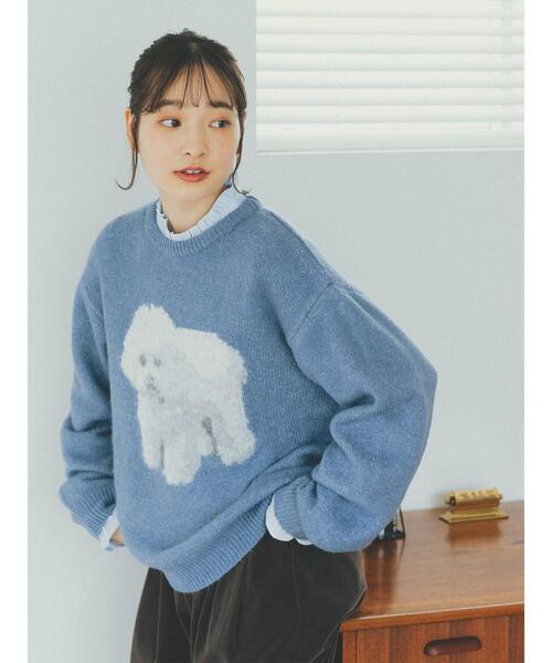 ♡ehka sopo処分へ♡ ehka sopo（エヘカソポ）の「ワンコ柄ニット（ニット/セーター