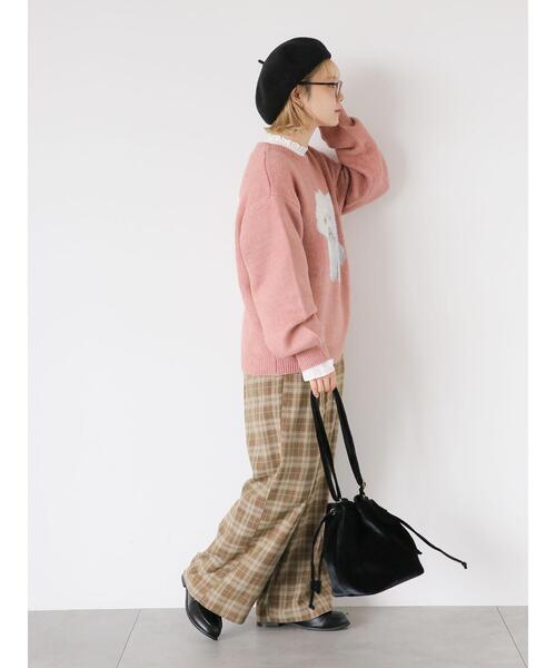 ehka sopo（エヘカソポ）の「ワンコ柄ニット（ニット/セーター）」 - WEAR