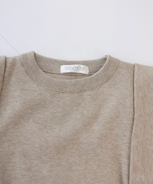Miniministore(ミニミニストア)の「ショルダーフリルニットワンピース新作(ワンピース・レディース・ブラック/グレー・フリー)」の22枚目の写真