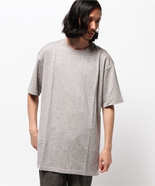 Lui's（ルイス）の「Lui's(ルイス) ミニ裏毛ロング丈カットソー（Tシャツ/カットソー・メンズ・ホワイト/ブラック/グレー・FREE）」の3枚目の写真