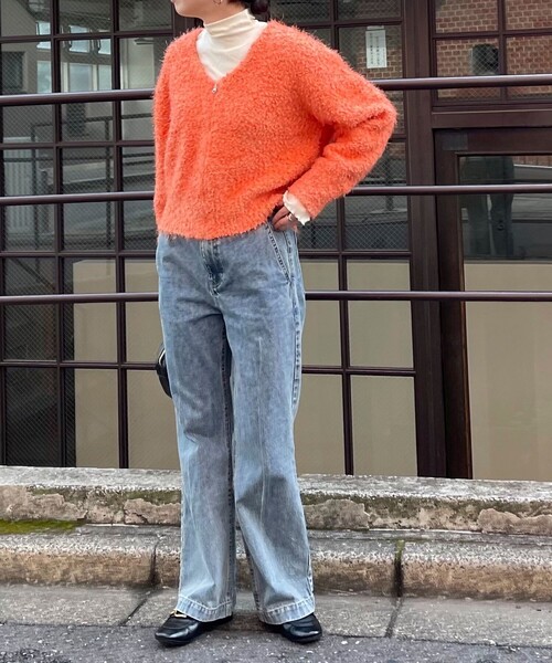 fredy emue(フレディエミュ)の「テレコメロータートルネックカットソー(Tシャツ/カットソー・レディース・ブラック/ライトグレー/ラベンダー/オフホワイト・38)」の10枚目の写真