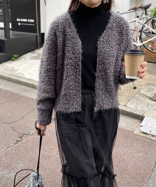 fredy emue(フレディエミュ)の「テレコメロータートルネックカットソー(Tシャツ/カットソー・レディース・ブラック/ライトグレー/ラベンダー/オフホワイト・38)」の13枚目の写真