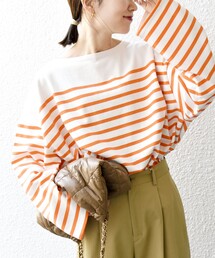 SHIPS any | SHIPS any:〈洗濯機可能〉ワイド スリーブ ビッグ ボーダー プルオーバー(Tシャツ/カットソー)