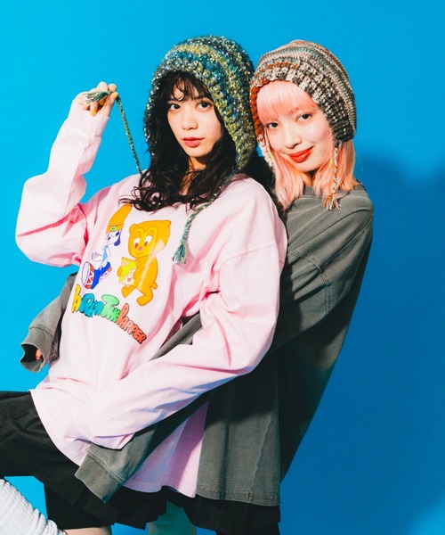 L.H.P（エルエイチピー）の「Parappa The Rapper/パラッパラッパー/ピグメント加工グラフィックプリントロンTEE（Tシャツ/カットソー・レディース・ブラック/ピンク/ライトグレー/グレー系その他3・MEDIUM/LARGE）」の11枚目の写真