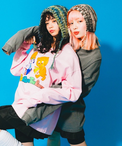 L.H.P（エルエイチピー）の「Parappa The Rapper/パラッパラッパー/ピグメント加工グラフィックプリントロンTEE（Tシャツ/カットソー・レディース・ブラック/ピンク/ライトグレー/グレー系その他3・MEDIUM/LARGE）」の12枚目の写真