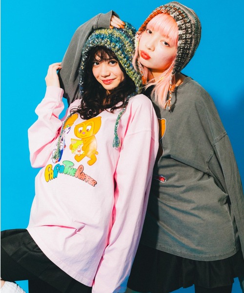 L.H.P（エルエイチピー）の「Parappa The Rapper/パラッパラッパー/ピグメント加工グラフィックプリントロンTEE（Tシャツ/カットソー・レディース・ブラック/ピンク/ライトグレー/グレー系その他3・MEDIUM/LARGE）」の13枚目の写真