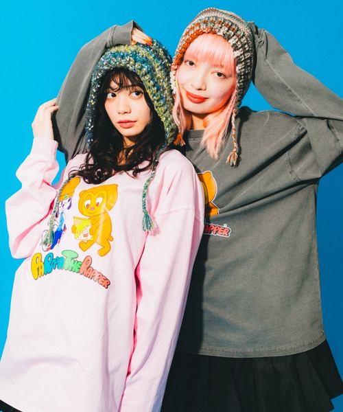 L.H.P（エルエイチピー）の「Parappa The Rapper/パラッパラッパー/ピグメント加工グラフィックプリントロンTEE（Tシャツ/カットソー・レディース・ブラック/ピンク/ライトグレー/グレー系その他3・MEDIUM/LARGE）」の14枚目の写真