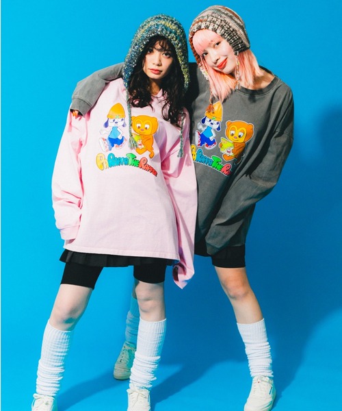 L.H.P（エルエイチピー）の「Parappa The Rapper/パラッパラッパー/ピグメント加工グラフィックプリントロンTEE（Tシャツ/カットソー・レディース・ブラック/ピンク/ライトグレー/グレー系その他3・MEDIUM/LARGE）」の15枚目の写真