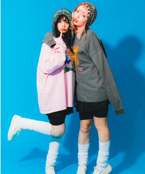 L.H.P（エルエイチピー）の「Parappa The Rapper/パラッパラッパー/ピグメント加工グラフィックプリントロンTEE（Tシャツ/カットソー・レディース・ブラック/ピンク/ライトグレー/グレー系その他3・MEDIUM/LARGE）」の17枚目の写真